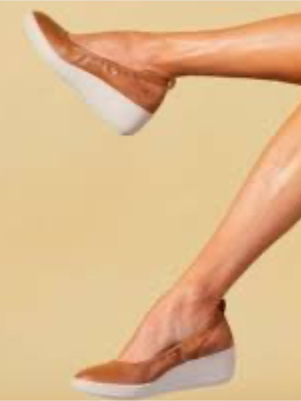 Vionic Tan Wedge Slip-On Ballet Flats
